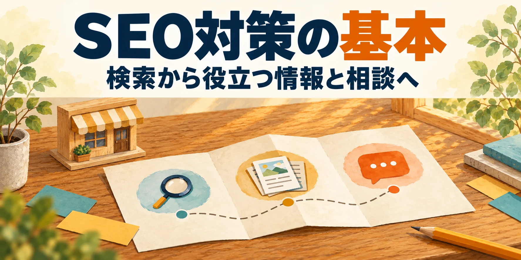 SEO対策の基本。検索から役立つ情報と相談へ