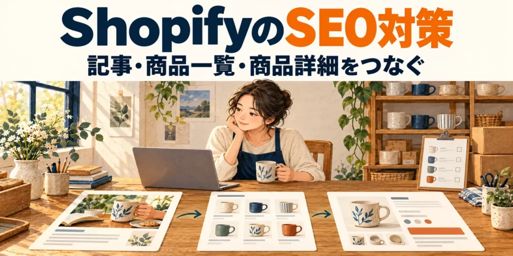 ShopifyのSEO対策。記事・商品一覧・商品詳細をつなぐ