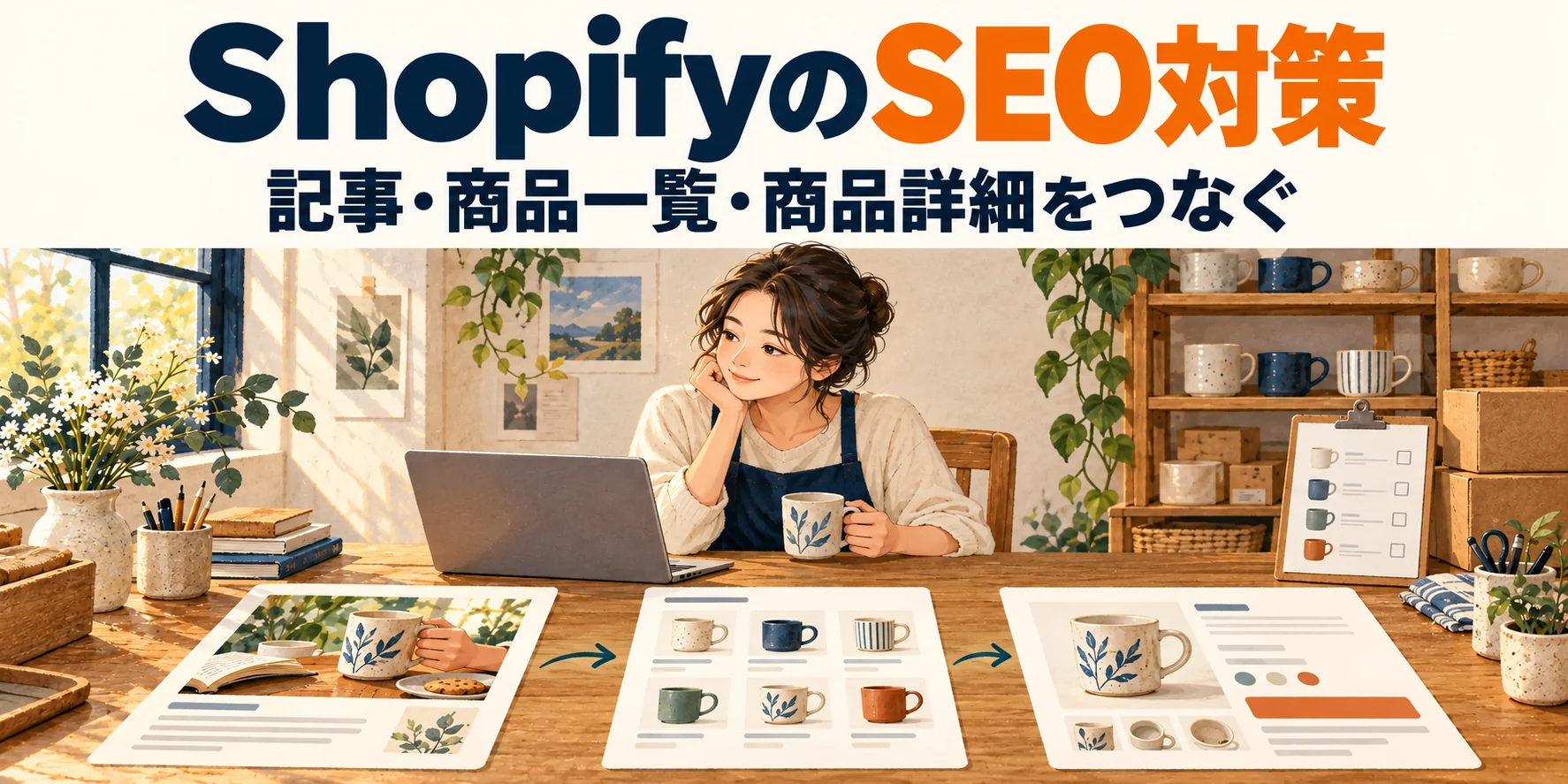 ShopifyのSEO対策。記事・商品一覧・商品詳細をつなぐ