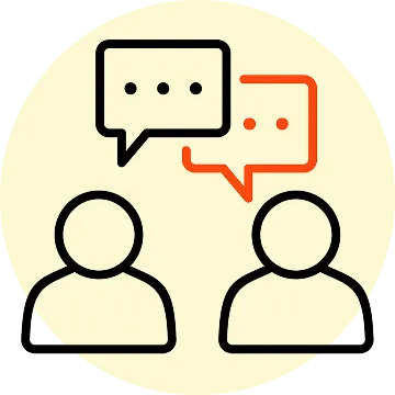 打ち合わせしているアイコン