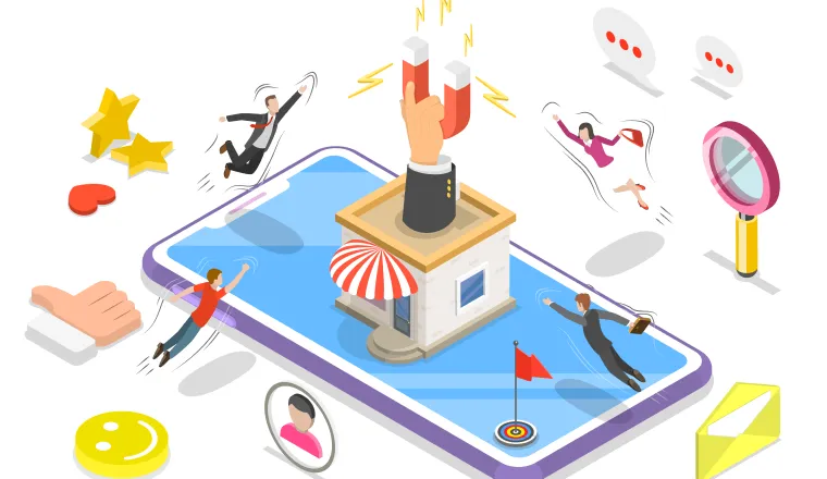 顧客リストから集客している様子