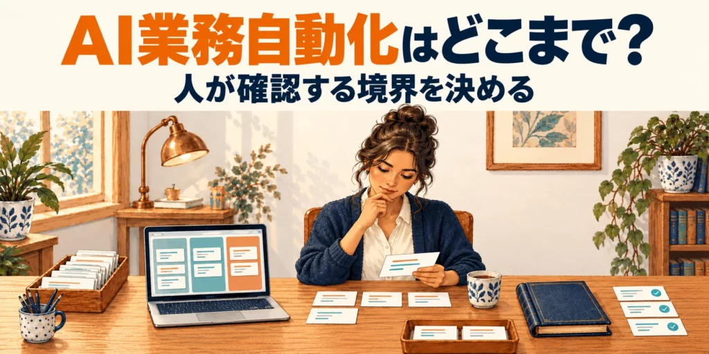 AI業務自動化はどこまで?。人が確認する境界を決める