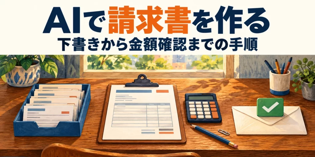 AIで請求書を作る。下書きから金額確認までの手順