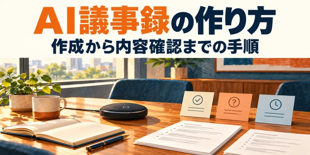 AI議事録の作り方。作成から内容確認までの手順