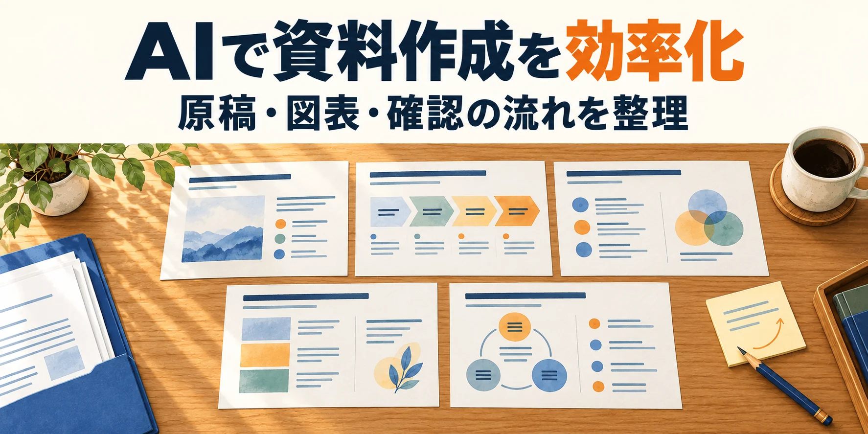 AIで資料作成を効率化。原稿・図表・確認の流れを整理