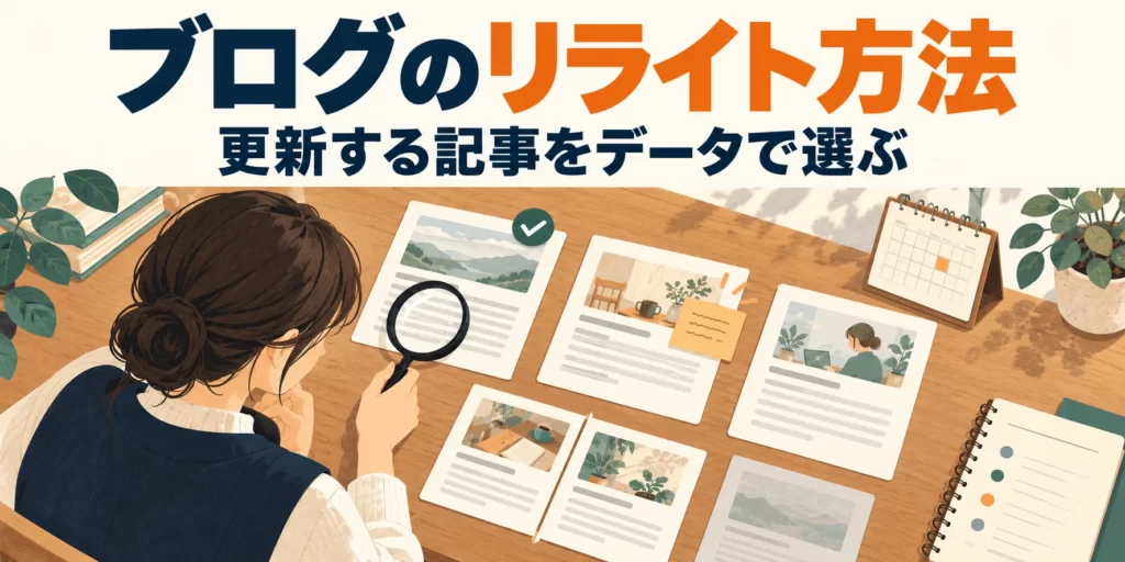 ブログのリライト方法。更新する記事をデータで選ぶ
