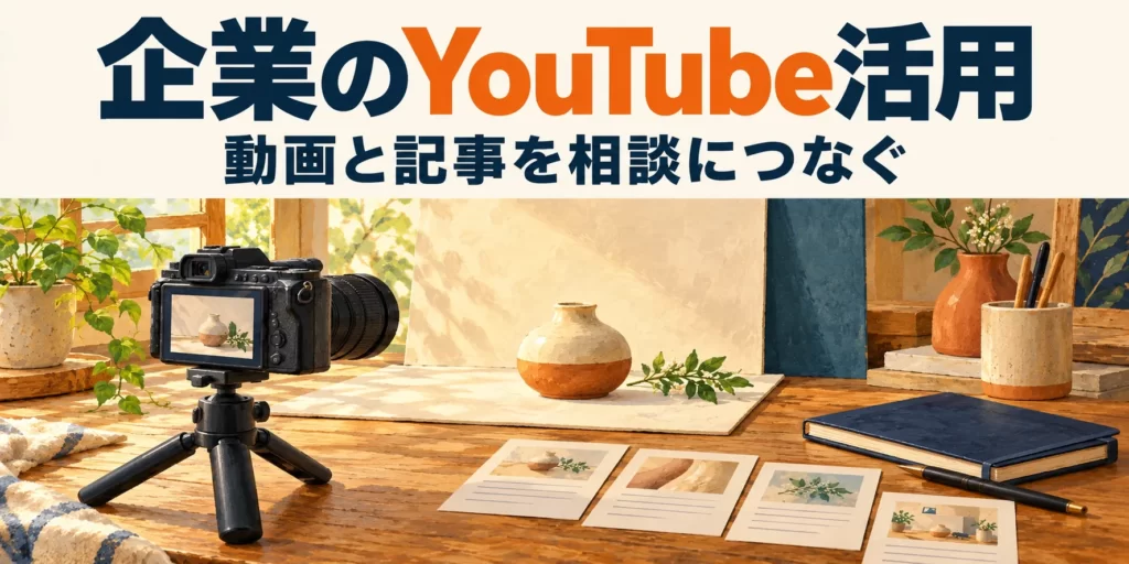 企業のYouTube活用。動画と記事を相談につなぐ