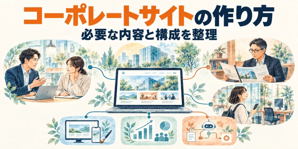 コーポレートサイトの作り方。必要な内容と構成を整理
