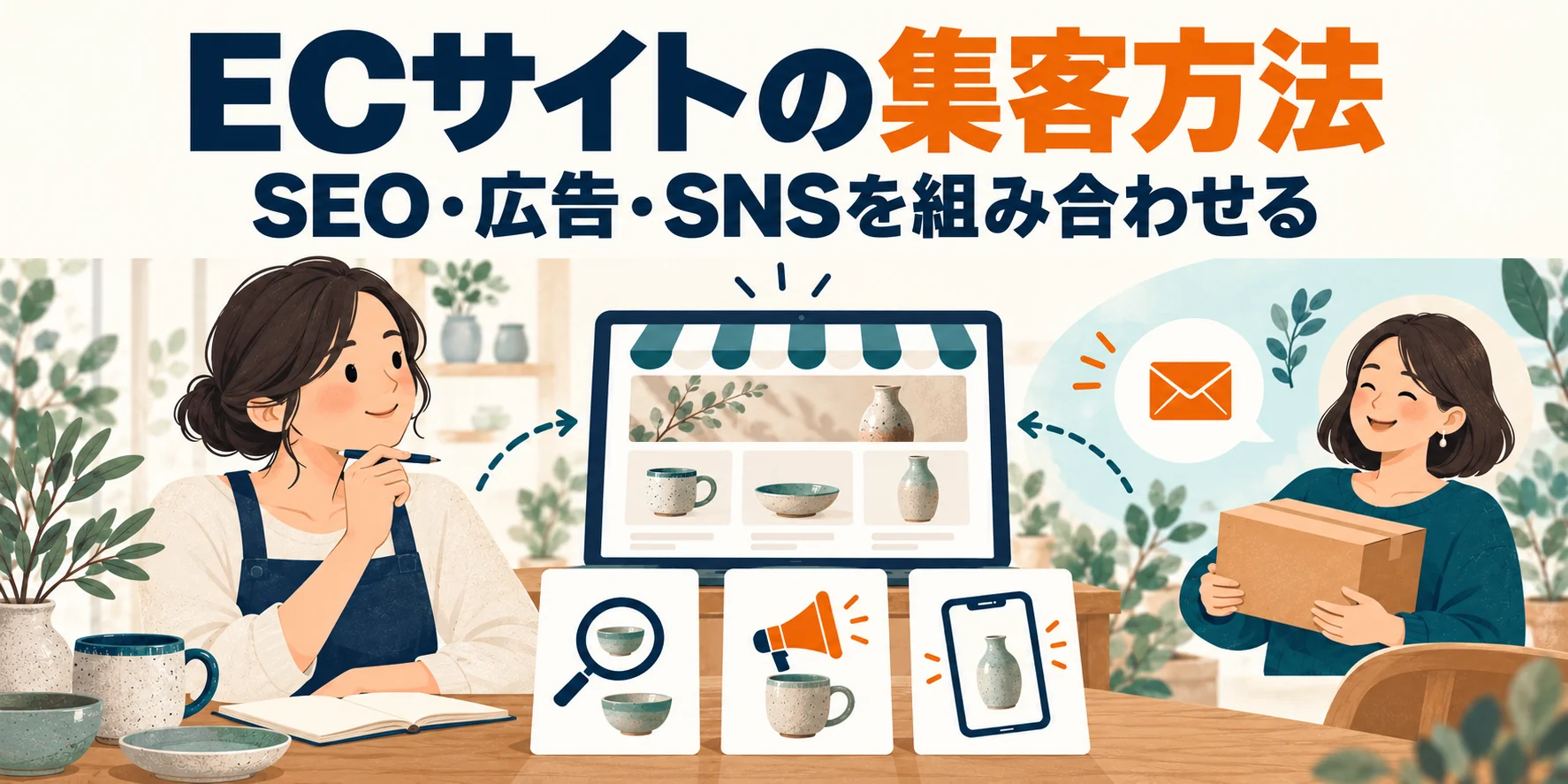 ECサイトの集客方法。SEO・広告・SNSを組み合わせる