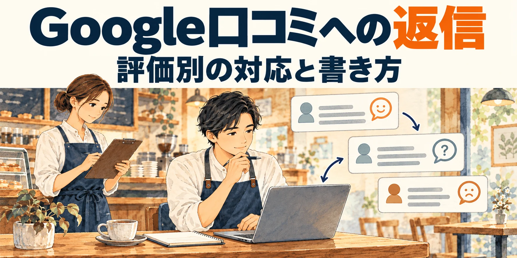 Google口コミへの返信。評価別の対応と書き方