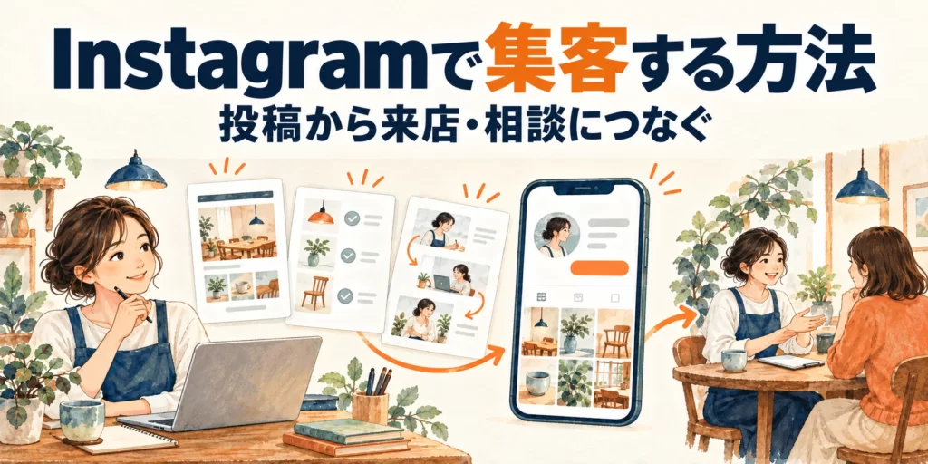 Instagramで集客する方法。投稿から来店・相談につなぐ