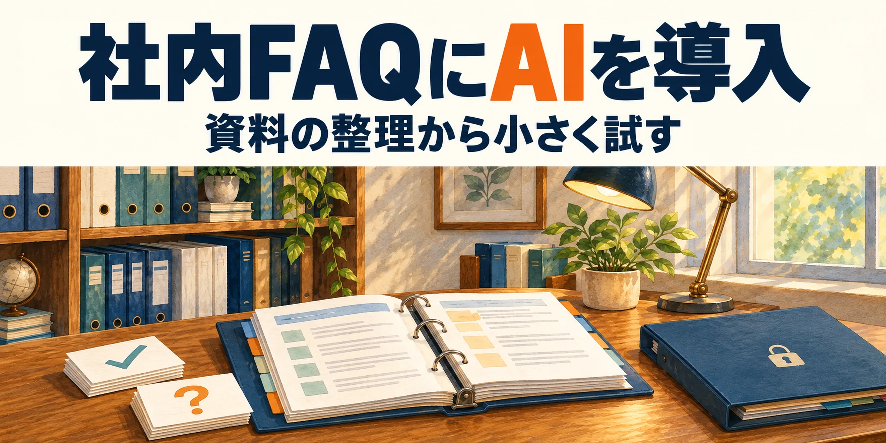 社内FAQにAIを導入。資料の整理から小さく試す