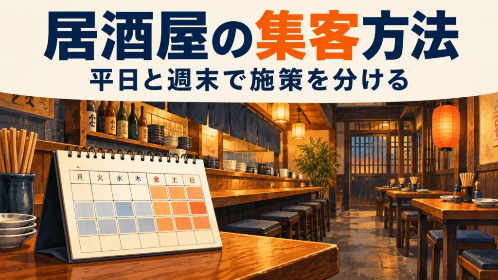 居酒屋の集客方法：平日と週末で施策を分ける