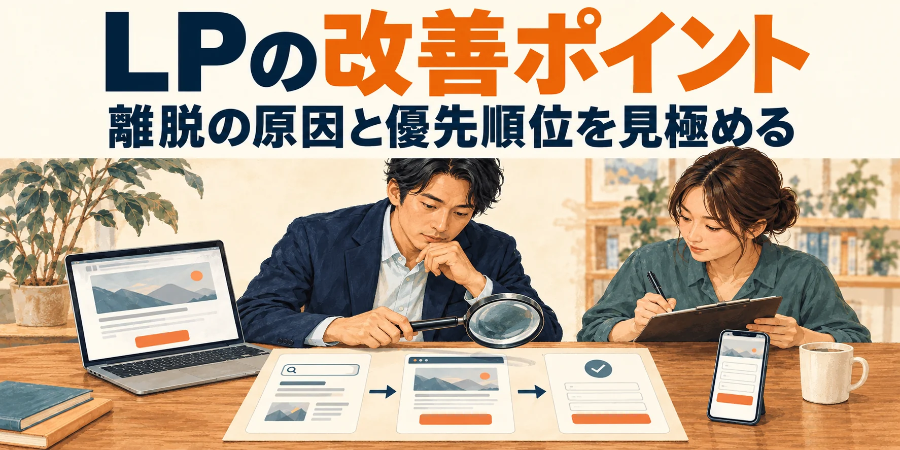 LPの改善ポイント。離脱の原因と優先順位を見極める