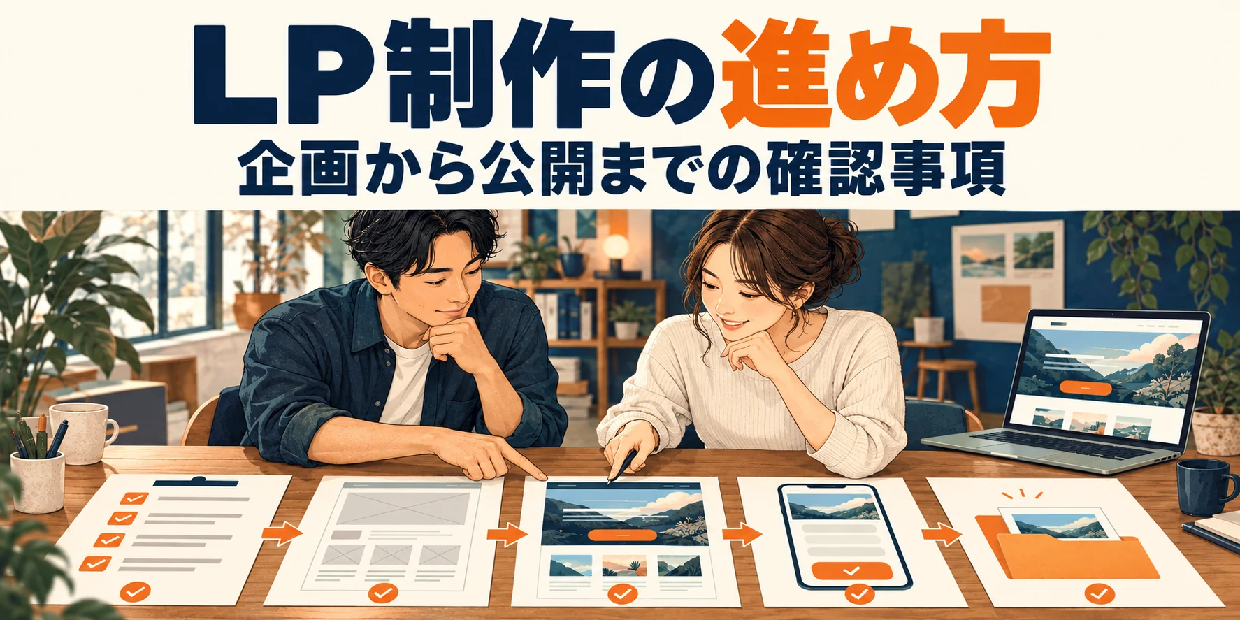 LP制作の進め方。企画から公開までの確認事項