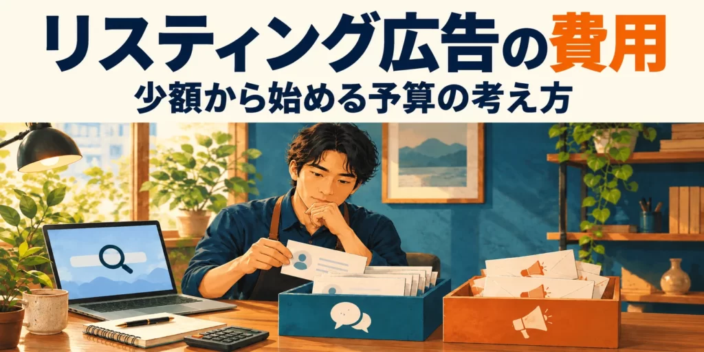 リスティング広告の費用。少額から始める予算の考え方