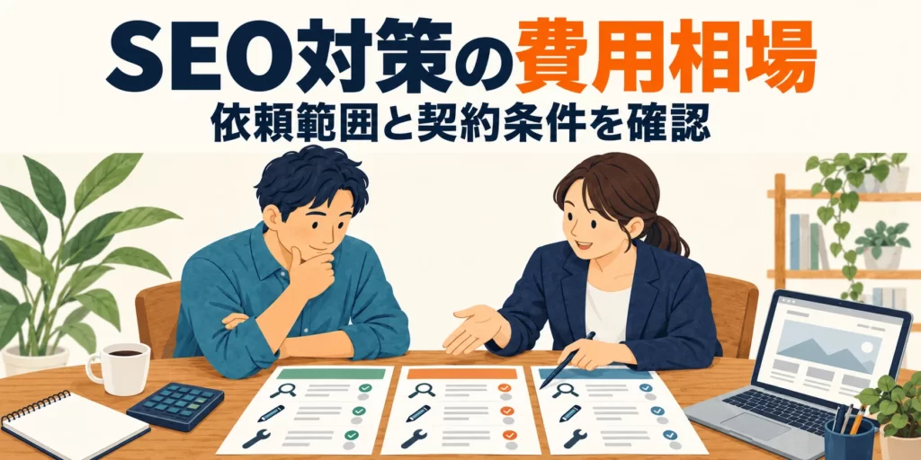 SEO対策の費用相場。依頼範囲と契約条件を確認
