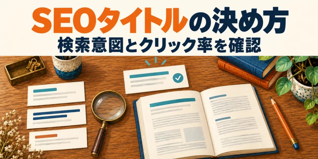 SEOタイトルの決め方。検索意図とクリック率を確認