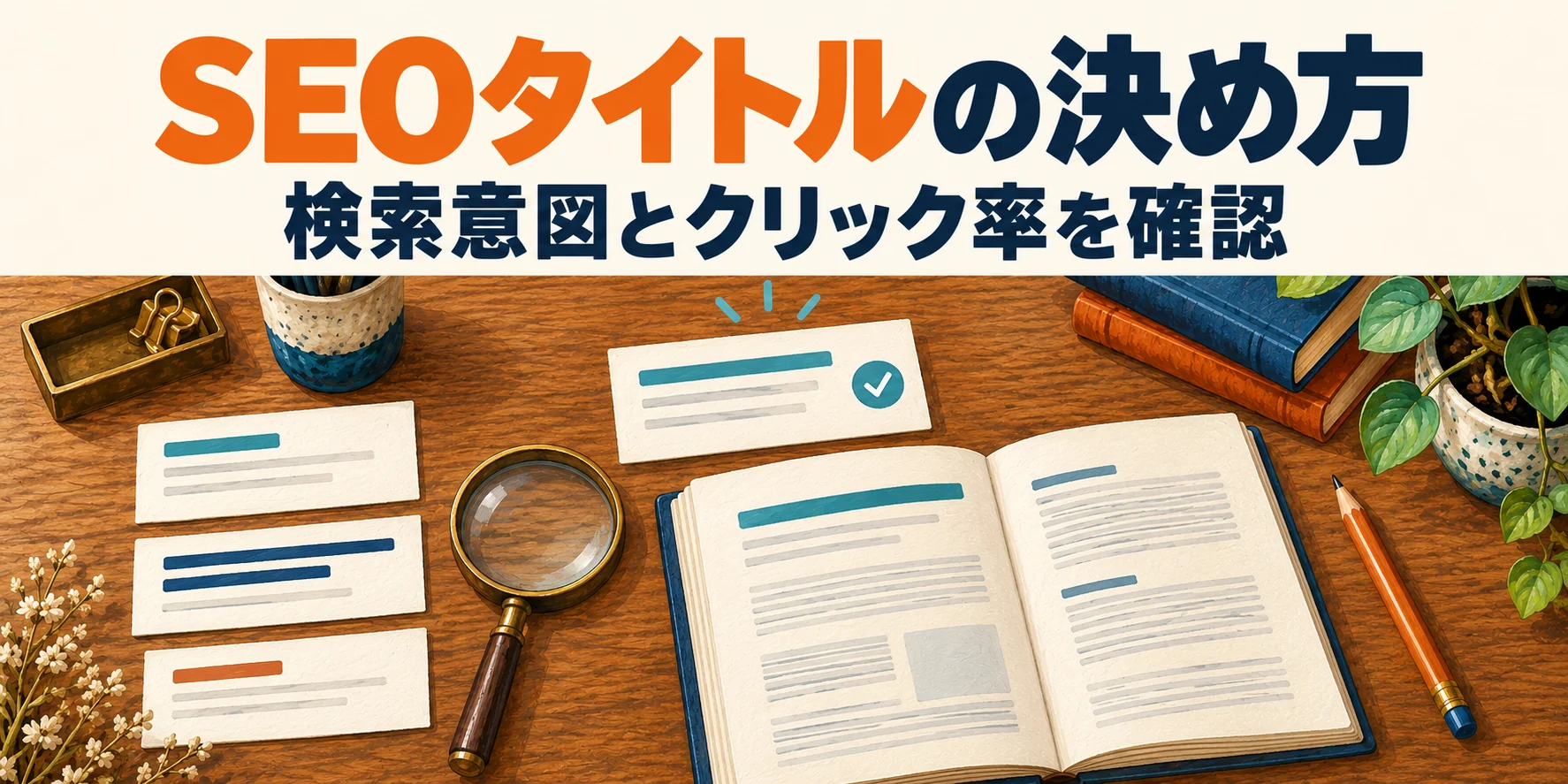 SEOタイトルの決め方。検索意図とクリック率を確認