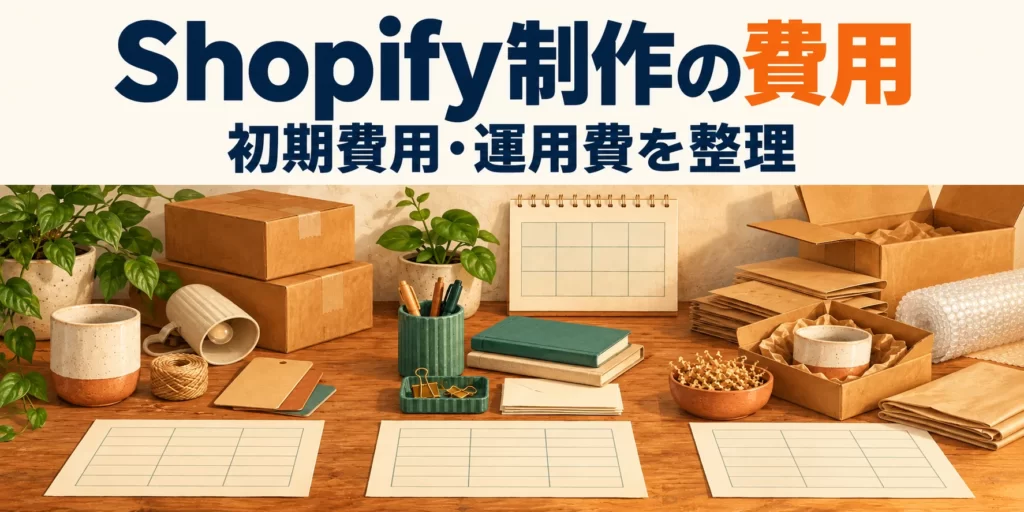 Shopify制作の費用。初期費用・運用費を整理