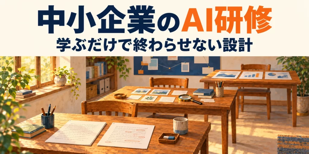 中小企業のAI研修。学ぶだけで終わらせない設計