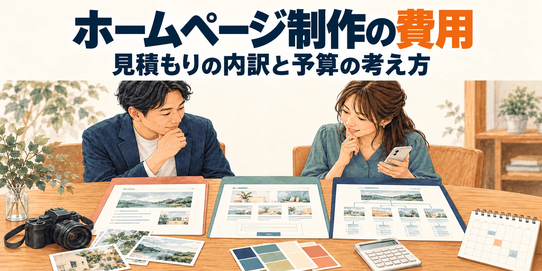 ホームページ制作の費用。見積もりの内訳と予算の考え方
