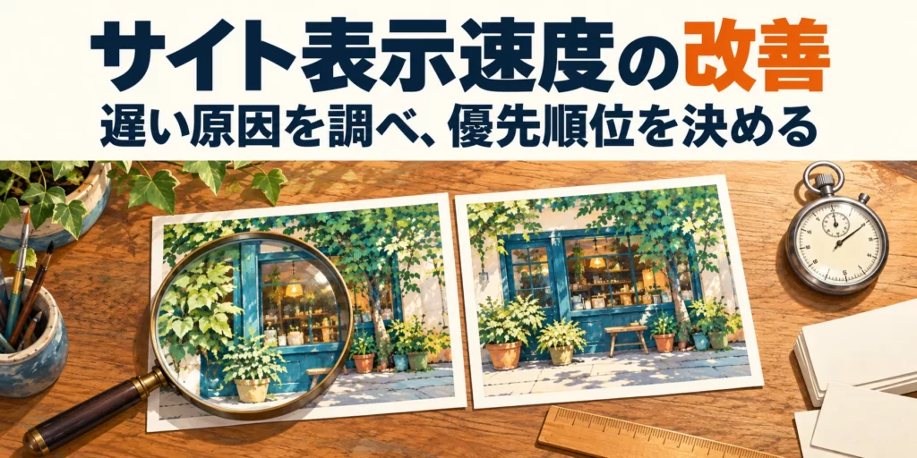 サイト表示速度の改善。遅い原因を調べ、優先順位を決める
