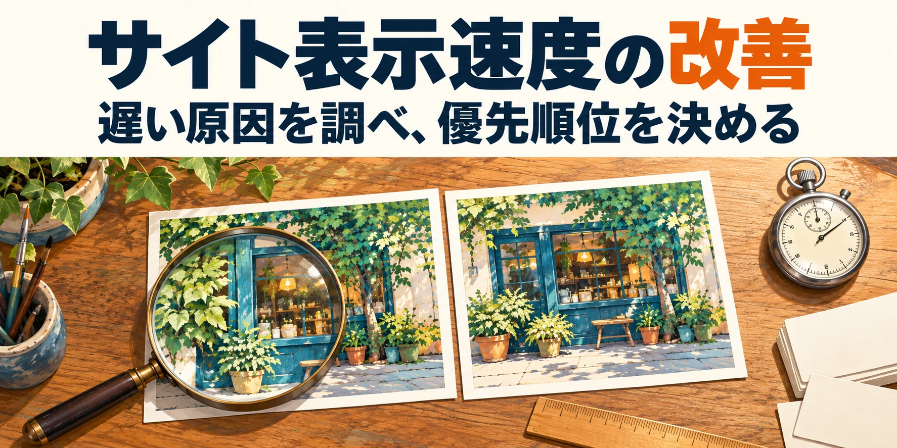 サイト表示速度の改善。遅い原因を調べ、優先順位を決める